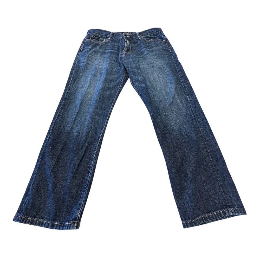 Lucky Brand Mens Jeans Dark Olin Wash Denim Size 36W 30L Straight Leg
